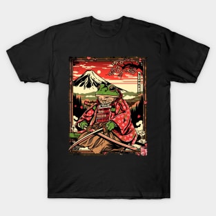 Frog Samurai Japanese Art T-Shirt